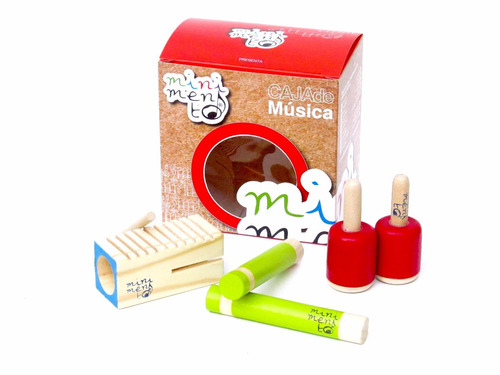 Kit Instrumentos Musicales Percusion Claves Raspador Maracas