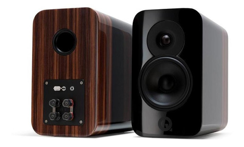 Q Acoustics Concept 300 Par Caixas Bookshelf 200w + Pedestal Cor Black/rosewood N/a