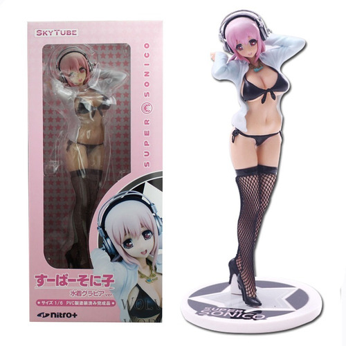 Figura Sexy Supersonico Bikini Negro - Top Desnudable