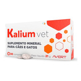 Kalium Vet Avert Suplemento Mineral Cães E Gatos 30 Comp
