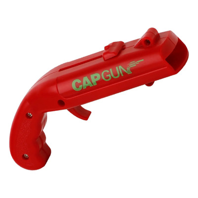 Lanzador De Tapones Con Abridor Pistola En Color Rojo
