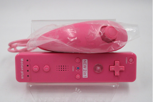 Acessório Wii - Nintendo Wii Remote + Nunchuck Rosa (1)