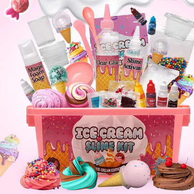 Kit De Slime De Helado Para Niños, Juguete Sensorial Diy Reg