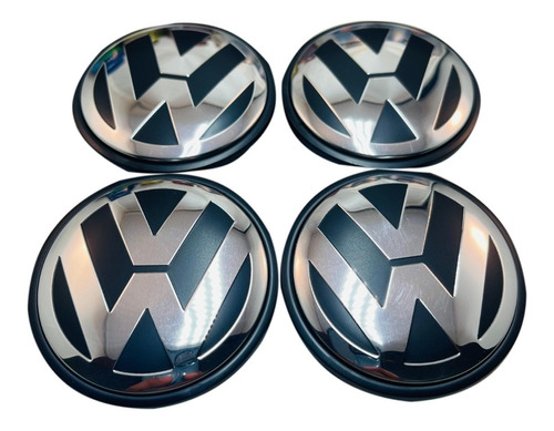 Set 4 Centros Rin Volkswagen Vw 65mm Jetta Bora Tiguan Gti