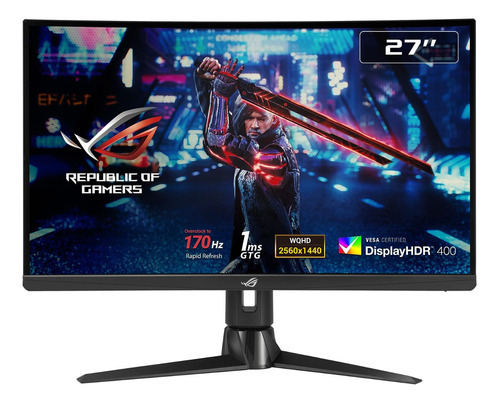 Monitor Gamer 27 Asus Rog Strix Xg27aqv 2k Qhd 170hz Color Negro