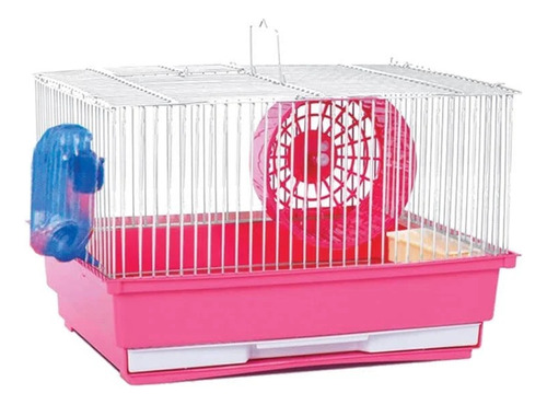 Gaiola Para Hamster Pequena Colorida Com Drinker Chalesco