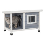 Casa Para Perros De Madera Gris Claro Ideal Para Perros