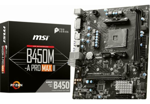 Msi B450m-a Pro Max Ii Proseries Motherboard (matx, Soporta