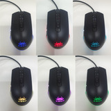 Mouse Gamer Usb Colmeia Ultraleve Led Rgb 7200dpi Com Drive Cor Preto