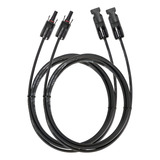 Par Cable Extensión Solar 4 Mmx1 Mt + 4 Conectores Mc4 45ah Cubierta Negro