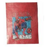 Cobertor Con Borrega De Spiderman Hombre Araña Individual