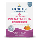 Nordic Naturals Prenatal Dha Sin Azúcar Con 27 Gomitas Sabor Fresa Y Naaranja