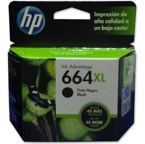 Cartucho Tinta Hp 664xl Negro F6v31al Original Alto Rendimi