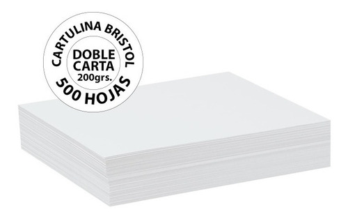 Cartulina Bristol Blanca Doble Carta 200 Gr - 500 Hojas