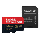 Cartão De Memória Sandisk Extreme Pro 64gb Micro Sdxc 200mb/