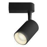 Lámpara Interior Spot Led Para Riel, 7w, Luz Cálida, Negro