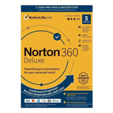 Norton 360 Deluxe 5 Dispositivos, 1 Ano Entrega Rápida