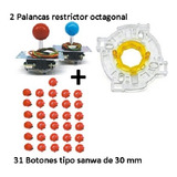 2 Palancas Tipo Sanwa Rest Oct+31 Botones Tipo Sanwa De 30mm