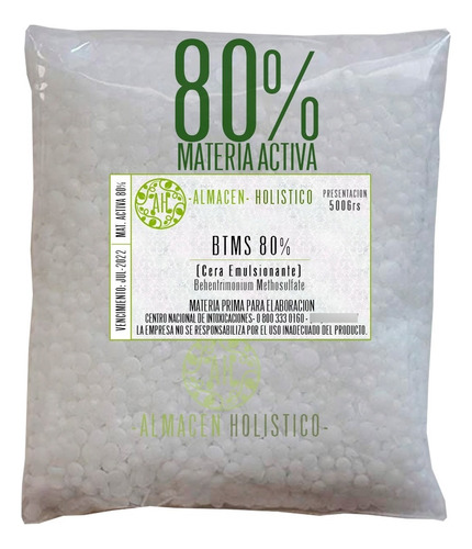 Btms 80% Materia Activa Emulsionante Acondicionador  500grs