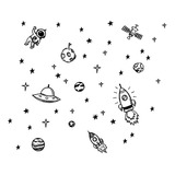 Stickers Planetas Cohetes Astronauta Habitación Infantil L