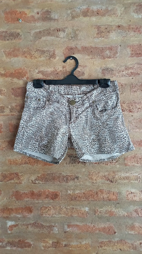 Short Ossira, Animal Print, Talle 36, Usado En Buen Estado