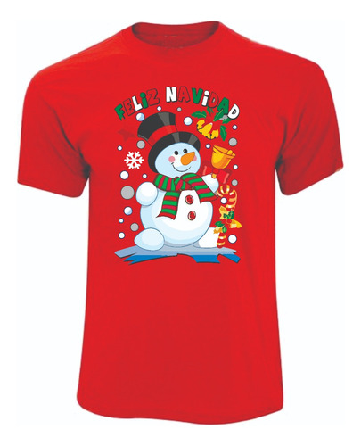 Camisetas Navidad Muñeco De Nieve Feliz Adulto Niño