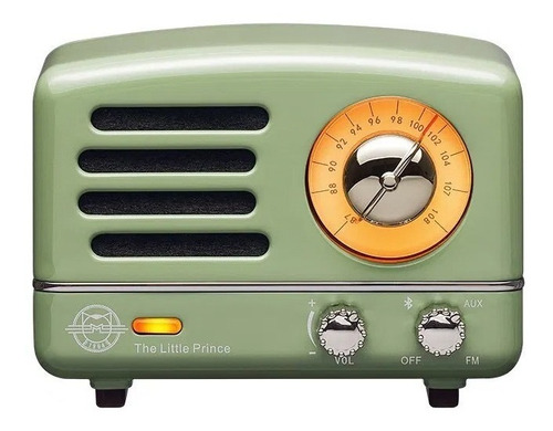 Bocina Bluetooth, Radio Fm Vintage Original De Metal Verde