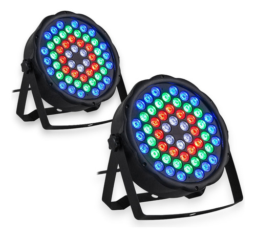 Pack X2 Proyector Led Rgb Luces Dj Luz Fiesta Luces Dmx 2046