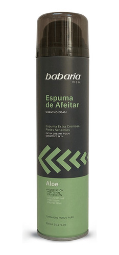 Espuma Afeitar Barba Babaria Con Aloe Piel Sensible 300 Ml 