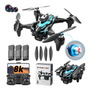 Drone Zll K12max Con Dual Cámara 8k Negro 2.4ghz 3 Batería