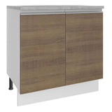 Mueble De Cocina Madesa 2 Puertas - 80cm Color Marrón