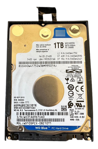 Hd Notebook Western Digital Wd Blue 1tb Sata Ii 2.5  Interno