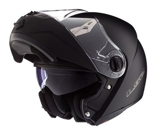 Casco Para Moto Rebatible Ls2 370 Easy Negro Mate