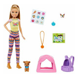 Muñeca Barbie Camping Con Mascota Hdf69 Mattel 