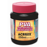 Pva Tinta Fosca - Preto - 520 - Acrilex - 250 Ml