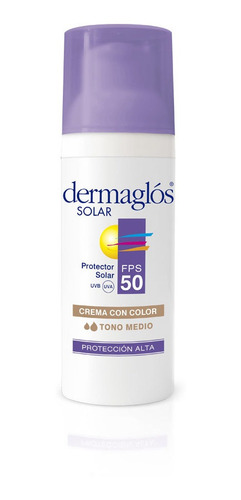 Protector Solar Facial Dermaglós Fps50 Tono Medio Crema X50g