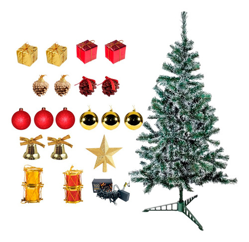 Árvore Natal Decorada 60cm Completa Enfeites Pisca Promoção