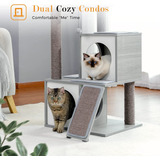 Pawz Road Árbol Para Gatos, Torre De Madera Para Gatos De 35