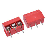 5x Pack Terminal Eléctrico Kf301- Rojo 3 Pin