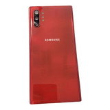 Tapa Trasera Samsung Note 10 Plus Roja Con Lente Y Bisel