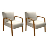 Conjunto Kit 2 Poltronas Cadeiras Decorativas Anita Sala Tv