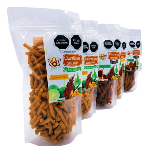 Churritos Con Amaranto, Cúrcuma Y Semillas (5 Pack De 250g)