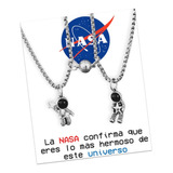 Collar Para Pareja De Astronautas Con Iman Nasa 