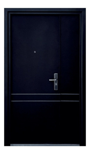 Puerta De Seguridad Xe Cali C/fijo 120 Ap Izq Acero 100% Color Negro