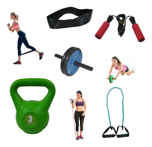 Set Kit De Entrenamiento Funcional N°10 Fitness Gym Casa