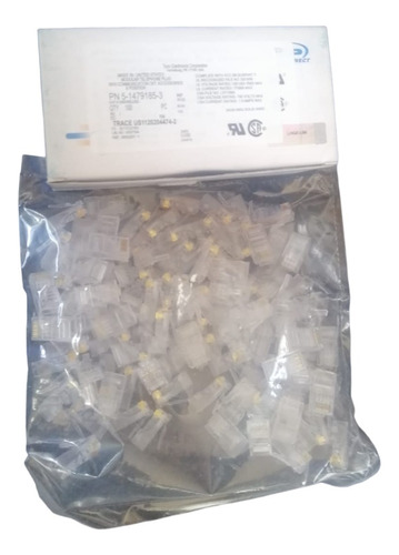 Plug Cat6 Rj45 Amp Caja De 100 Piezas