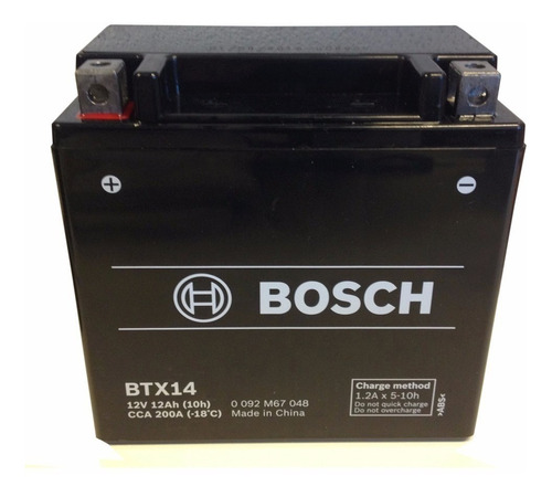 Bateri Moto Ytx14bs Bosch Btx14 De Gel Grupo Electrogeno