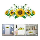 Pegatina De Pared Extraíble De Girasol F2 Cocina Impermeable