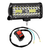 Faro Auxiliar Barra Led 120w 12v 24v Alta Pontencia + Tecla