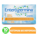 Caja Con 10 Ampolletas De Probióticos Enterogermina 5ml C/u